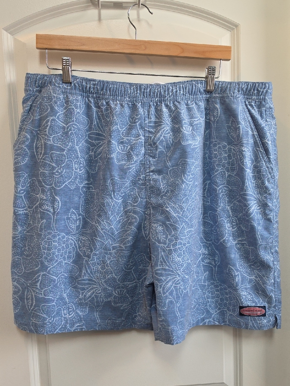 Vineyard Vines Light Blue Floral Swim Trunks